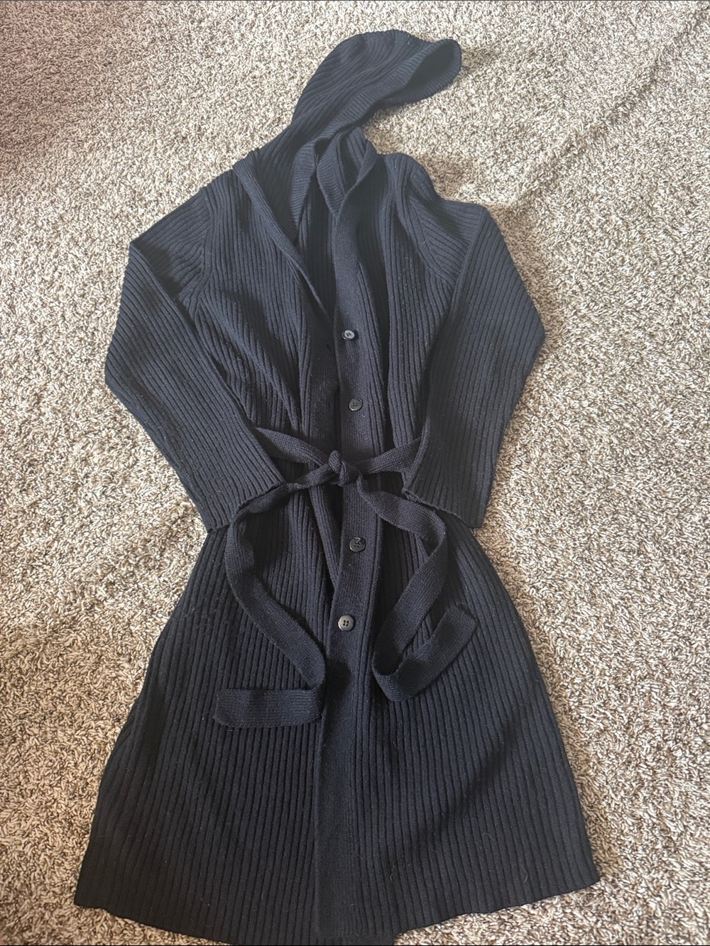 Gorgeous hooded TALLY-HO long cardigan sweater